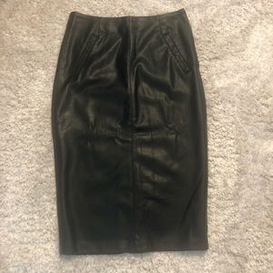 Faux leather skirt
